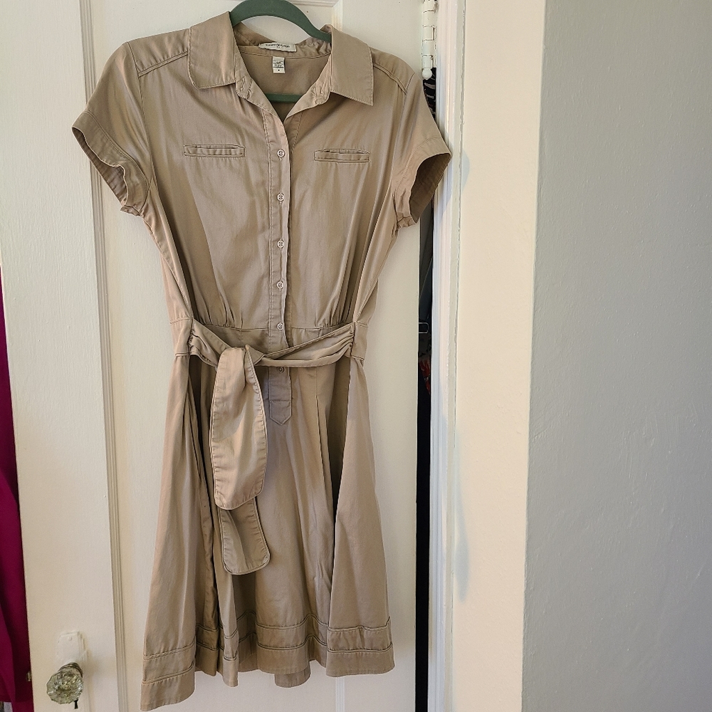 Banana Republic khaki shirt dress